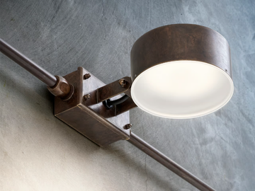 ACELUM SYSTEM - LED wall-mounted adjustable brass Outdoor spotlight by Aldo Bernardi - view 2